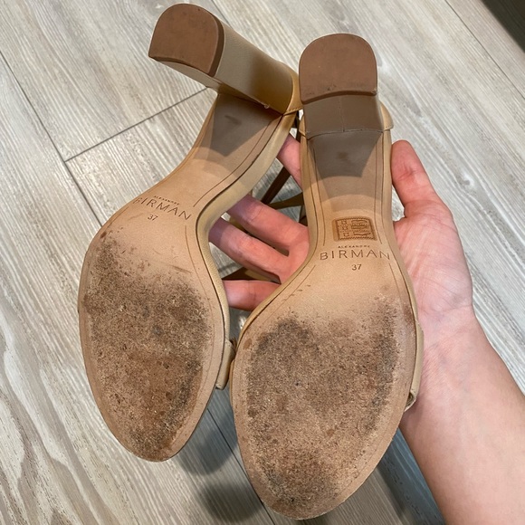 Alexandre Birman Clarita Block Leather Sandal in Nude Size 37 - Picture 11 of 11